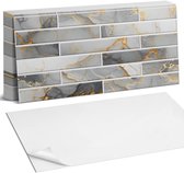 Grijs Elegant marmerpatroon - 40 cm x 20 cm - 10 stuks