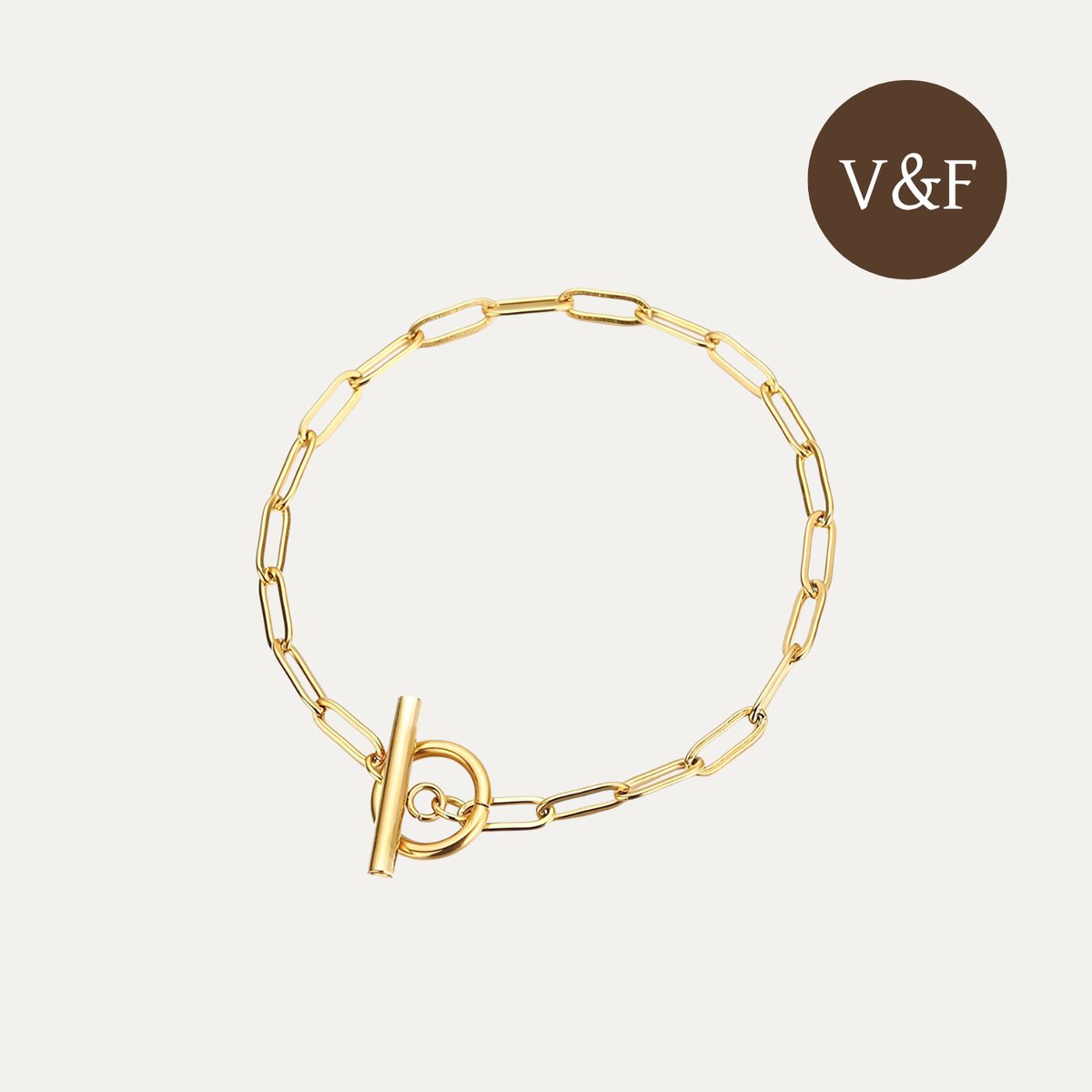 V&F Armband dames goudkleurig - Armband dames - Armbandjes dames - Sieraden