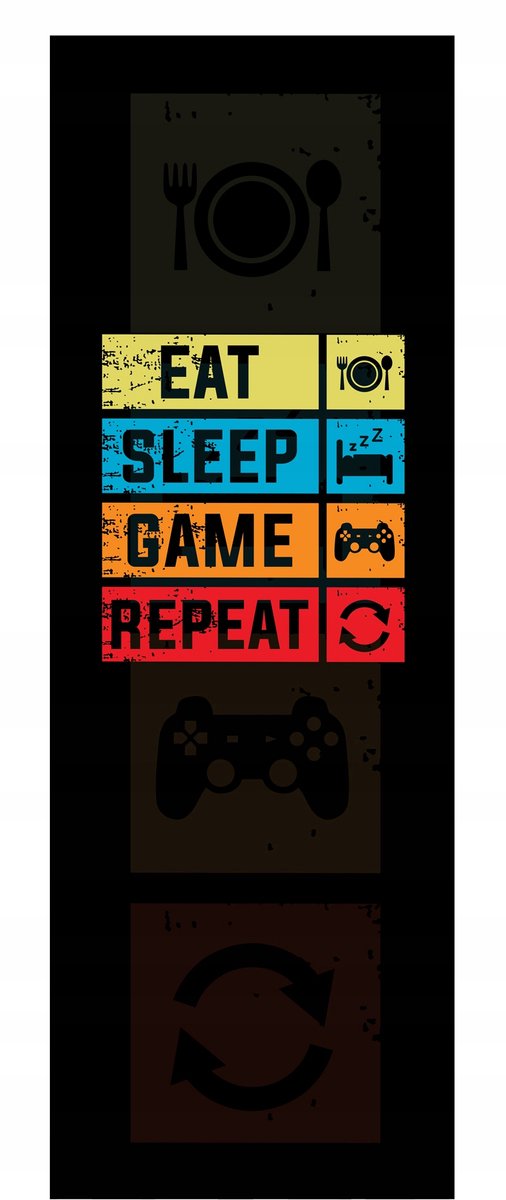 Vervangbare Leżakfof 'Eat-Sleep-Game-Repeat' San-Drew KN126