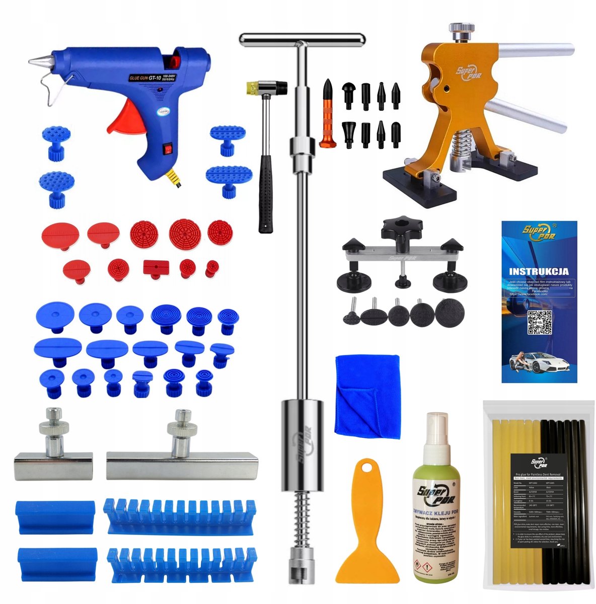 PDR Gereedschap Set - Deuk Verwijderen zonder Lakbeschadiging