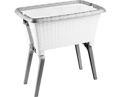 Unyqoos® Inklapbare plastic wasmand met automatische standaard en moderne uitstraling