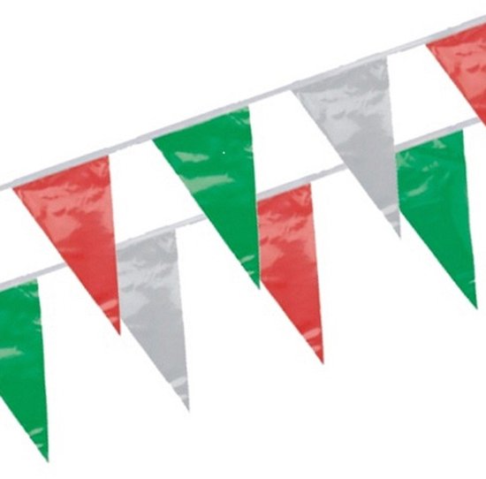 Drapeau ligne vert / rouge / blanc 4 mètres