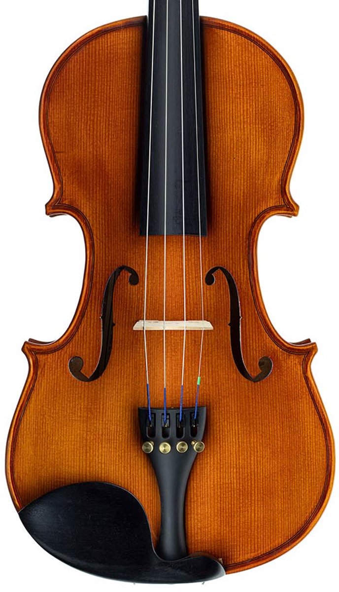 viool outfit - CSV-20012 - viool set 4/4 speelklaar, well flamed maple, ebben fittings, incl. strijkstok en koffer