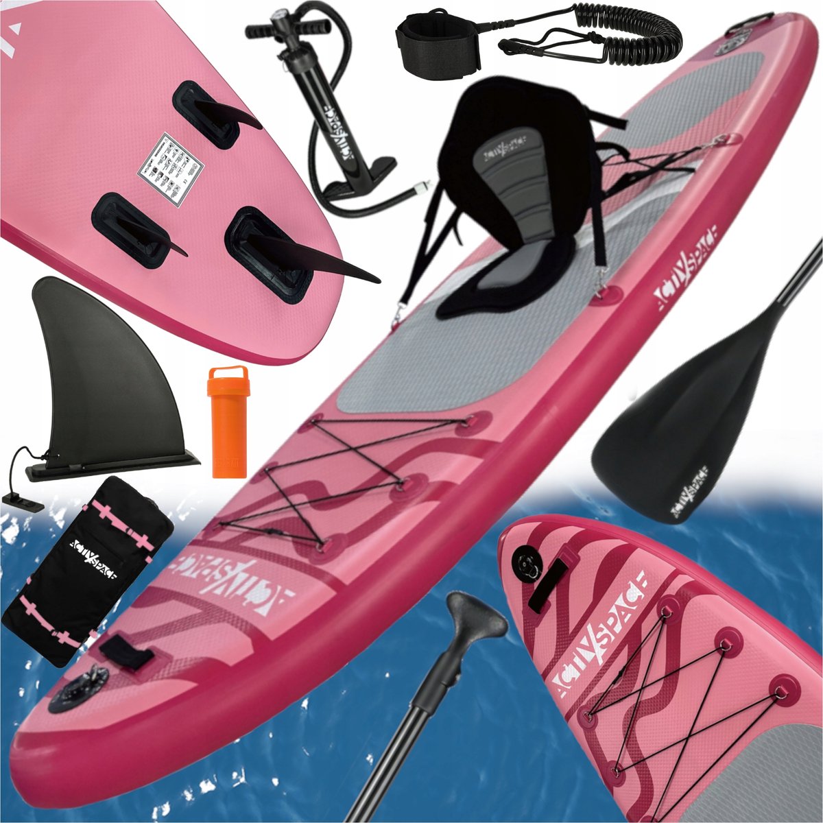 Opblaasbare SUP Board XL Set met Peddel & Kajakstoel