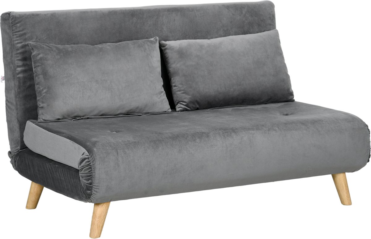 Slaapbank - Uitklapbaar - Slaapstoel - Logeerbed - Zetelbed - Slaapfauteuil - Vouwbed - 1 persoons - Zeer comfortabel - Grijs