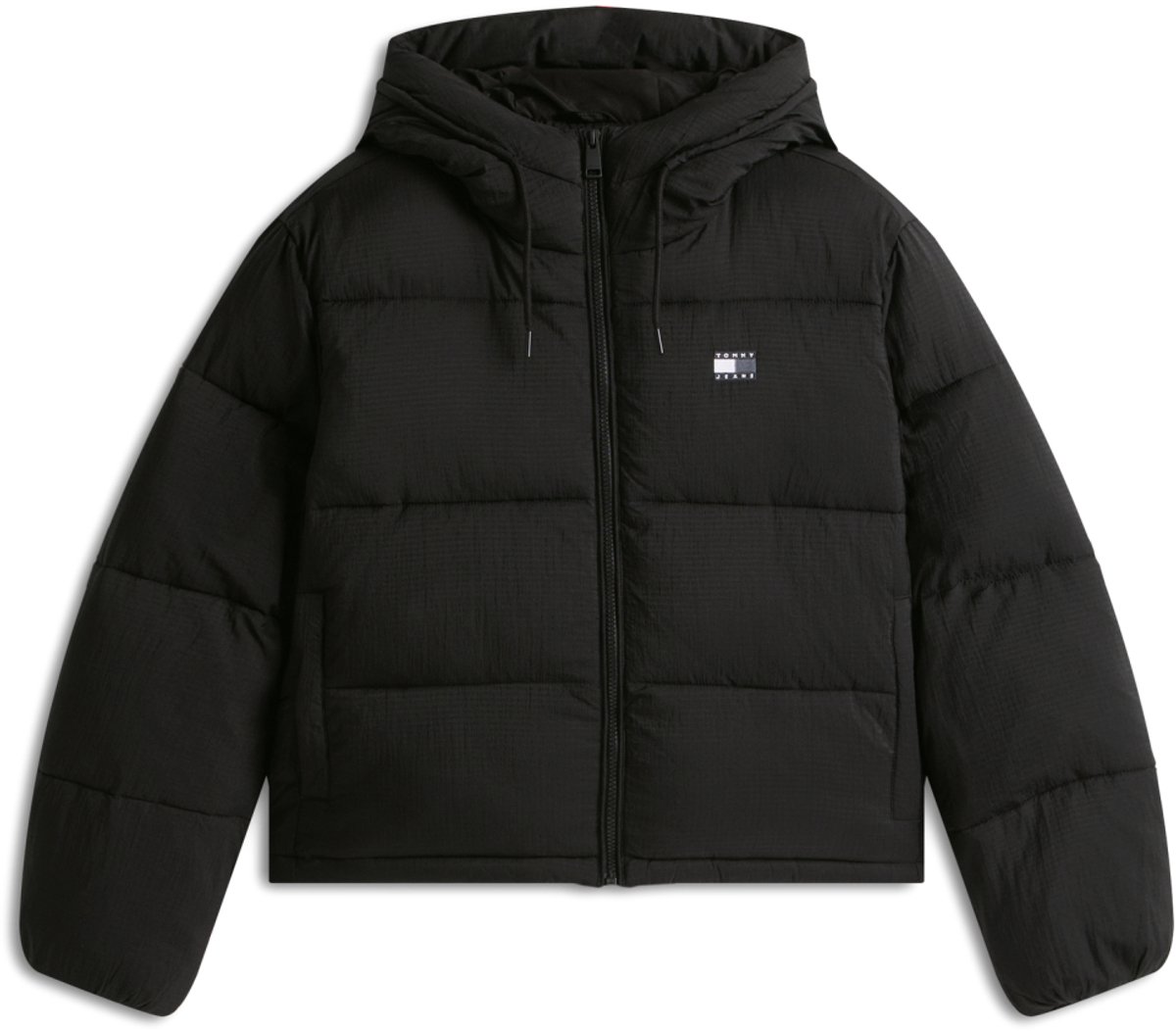 Tommy Jeans Jas Tjw Hooded Puffer Jacket Dw0dw21625 Bds Dames Zwart