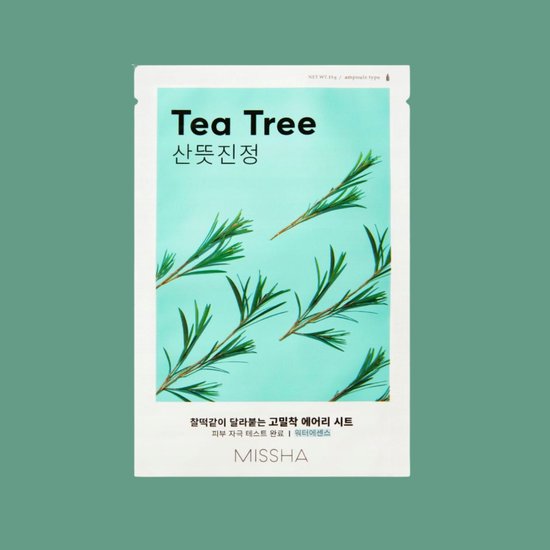 Missha Airy Fit - Kalmerend Sheet Masker Tea Tree - Tegen Onzuiverheden & Sebum - 19 g