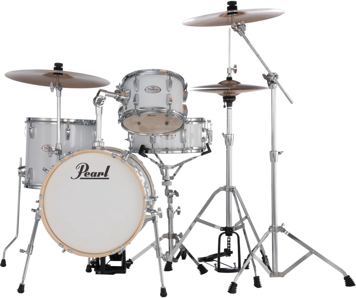 Pearl MT564/C-D33 Midtown compact 4-delig drumstel incl. hardware Pure White