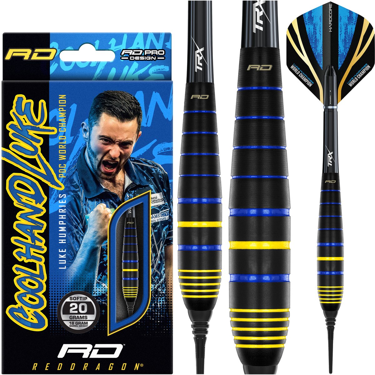 Red Dragon Luke Humphries World Champion Brass - Soft Tip Darts