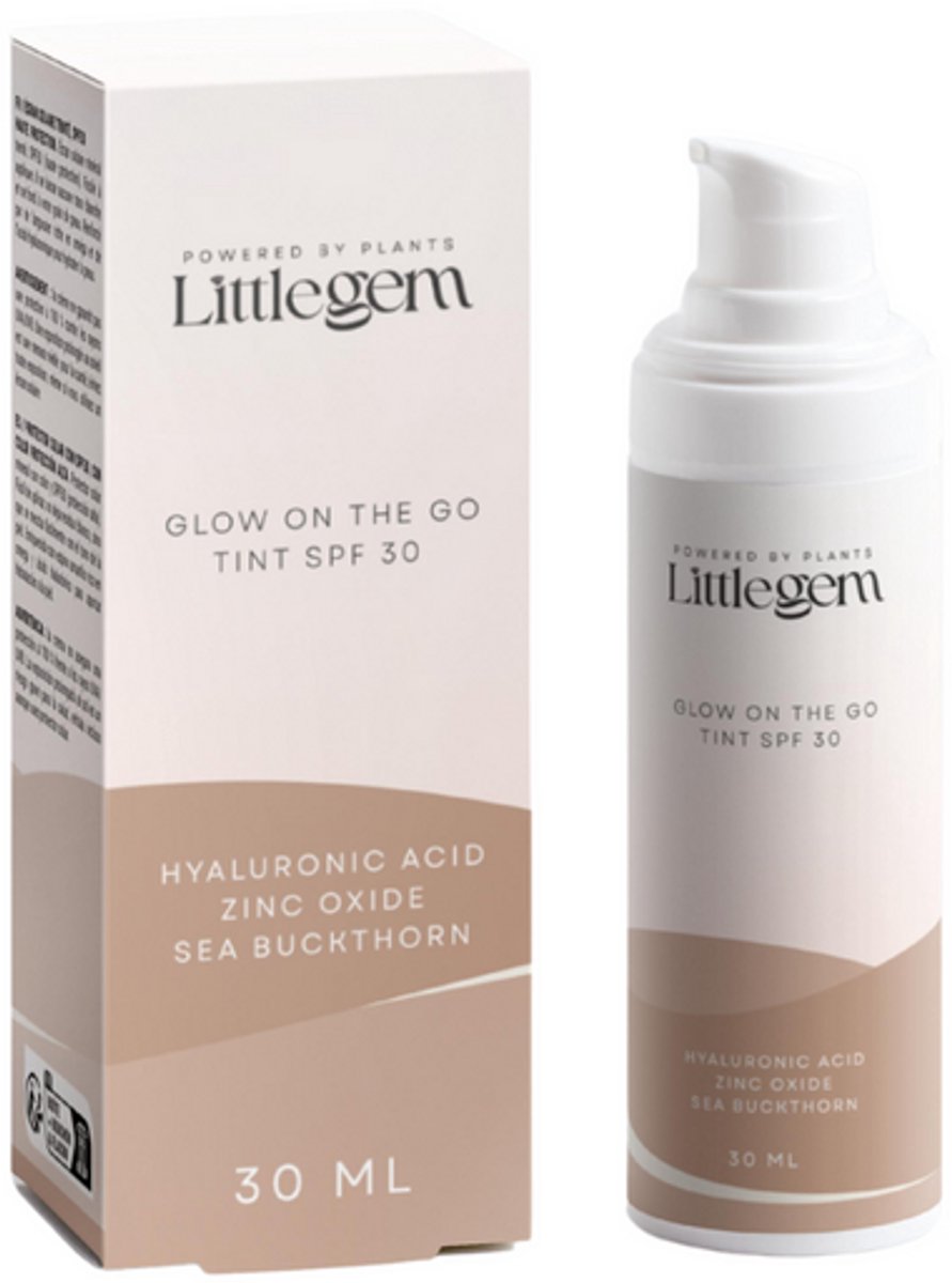 Natuurlijke zonnebrandbescherming - Glow on the go tint - Getinte SPF30 zonnecrème, zonder witte waas