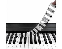 Siliconen Piano Stickers Afneembaar of Keyboard Stickers Herbruikbaar - Wit