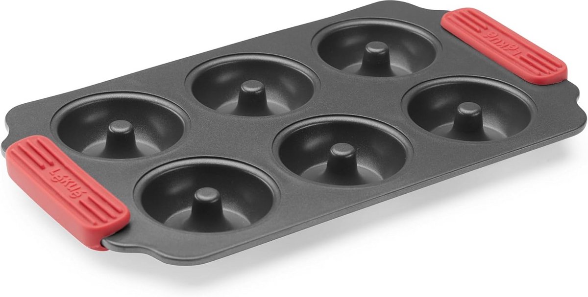 Metalen Bakvorm voor 6 Mini Donuts met Antiaanbaklaag