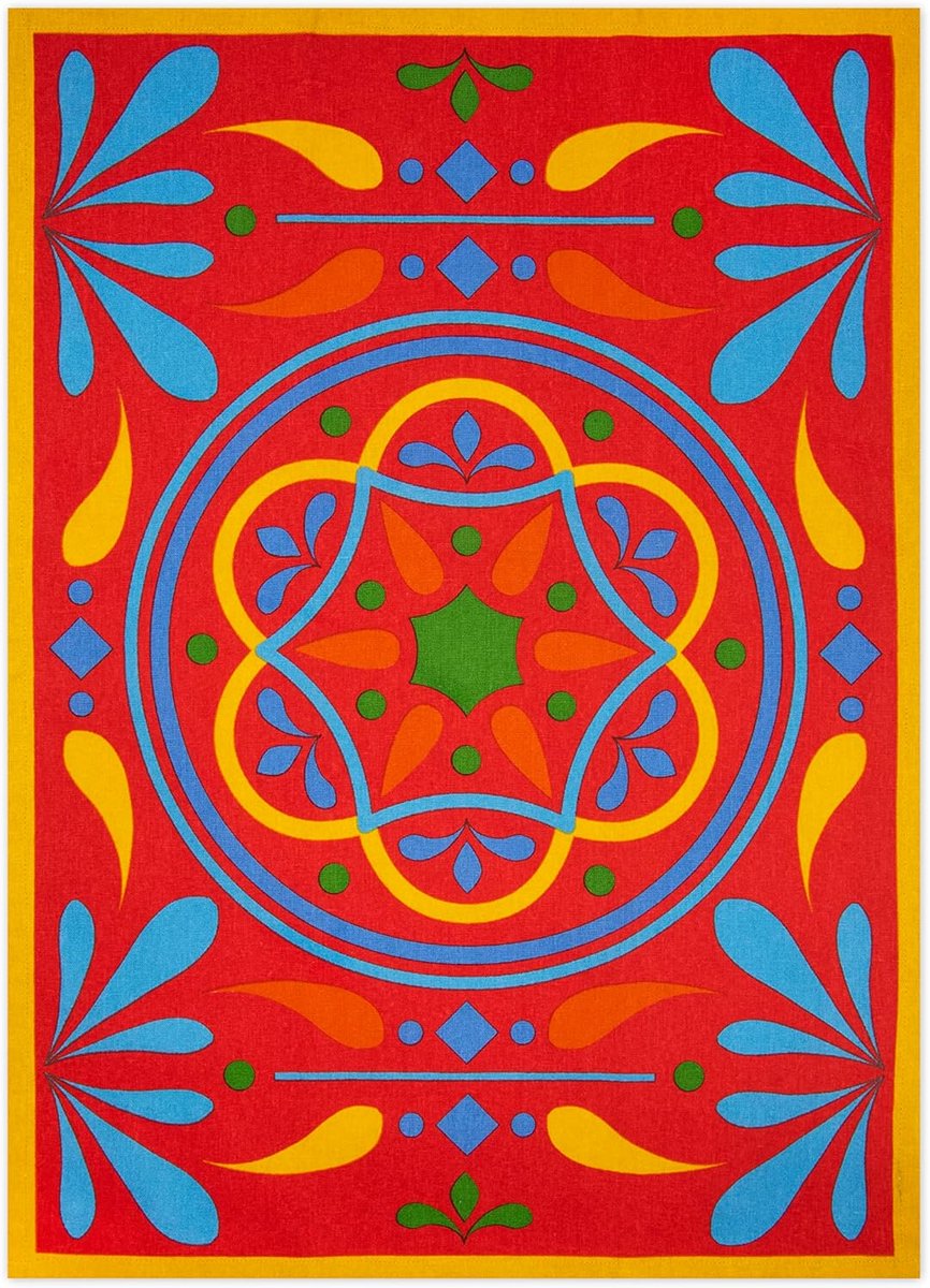 Grote Katoenen Theedoek Met Ophanglus - 70x50 cm - Absorberend en Sneldrogend