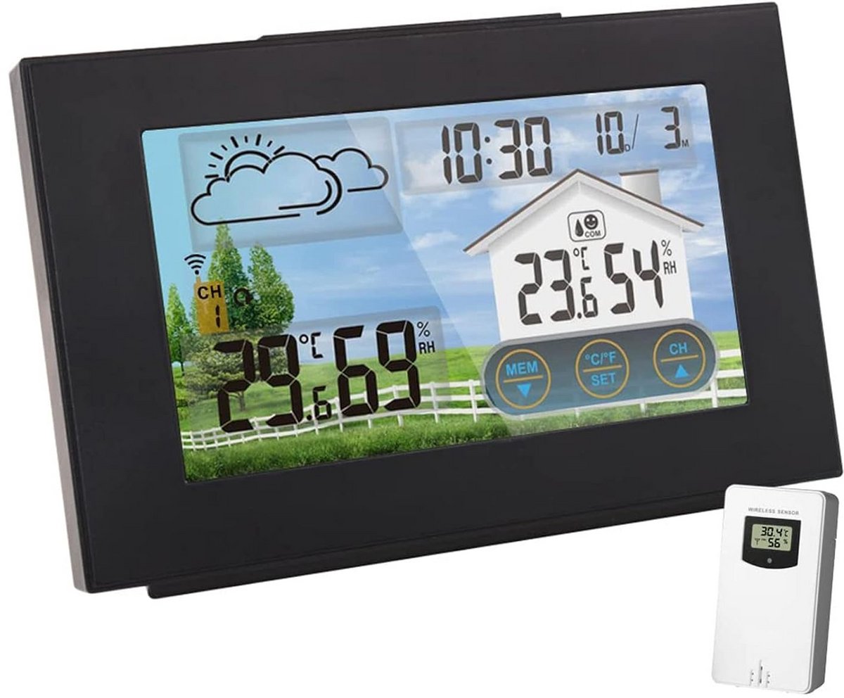 Draadloos Weerstation met Kleurendisplay, Buitensensor en Weersvoorspelling