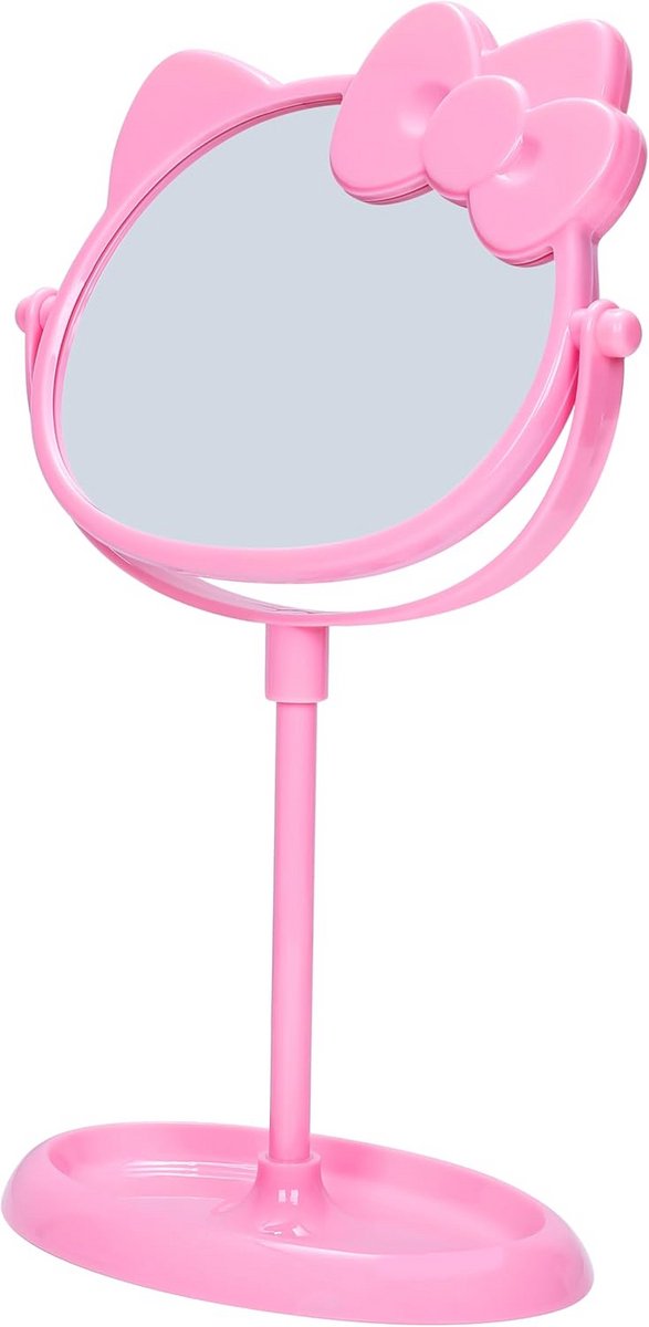 Schattige Roze Kattenbureau Spiegel met Make-up Opbergruimte Jongens Meisjes