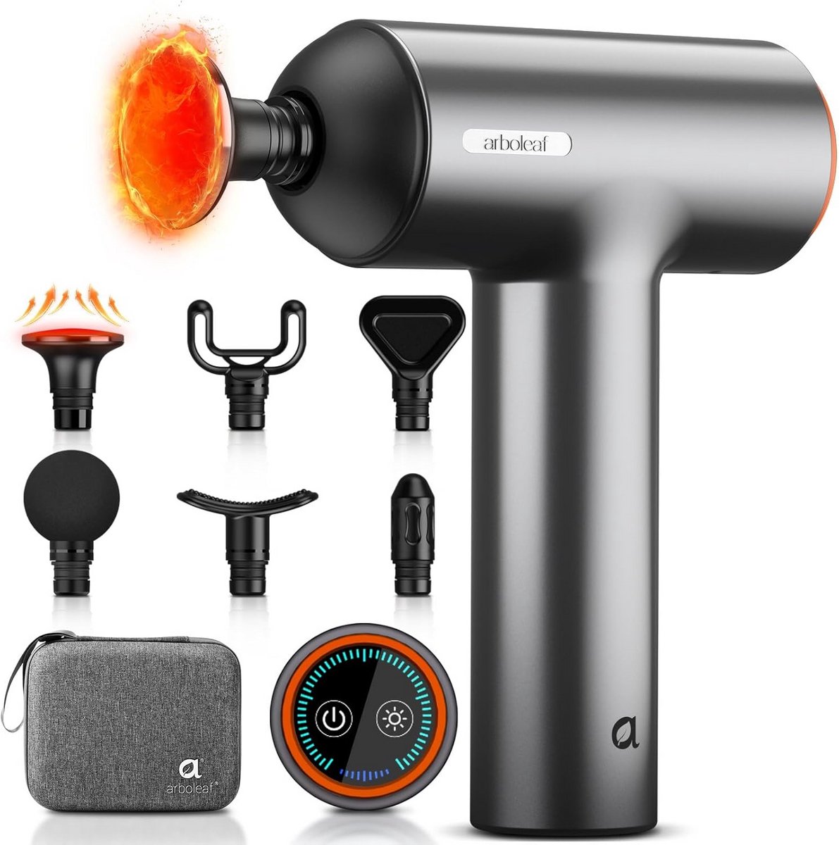 Diep Werkend Massagepistool met Warmte voor Pijnverlichting en Spierherstel