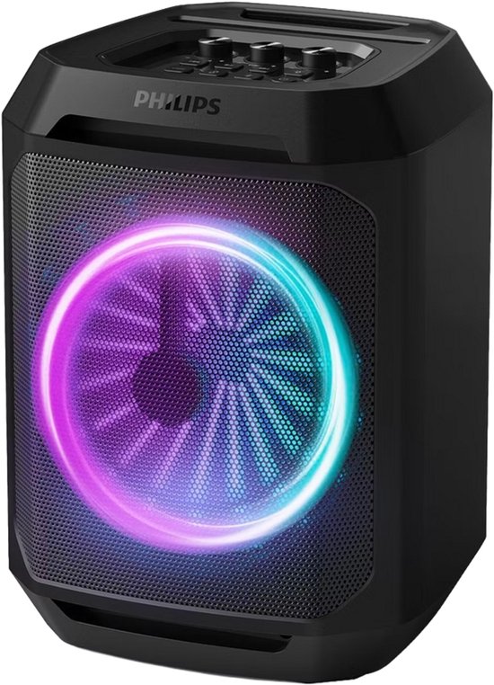 Philips Bluetooth Party Speaker TAX2208 – Karaoke – Feestverlichting – DBB Bass Boost – Tot 7 uur speeltijd-Zwart
