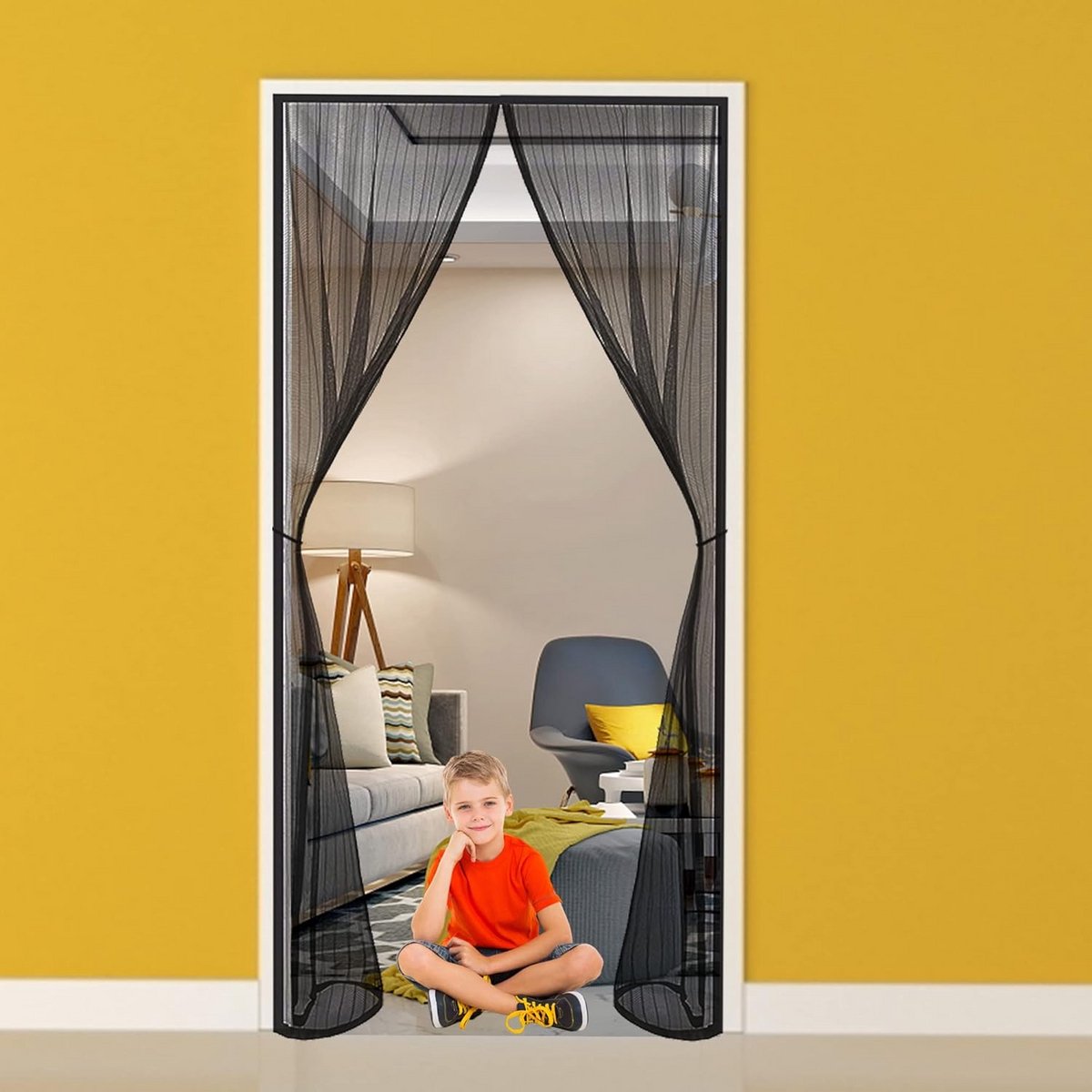Magnetisch Hor voor Deur 155x210cm XXL Inclusief Zware Sluiting