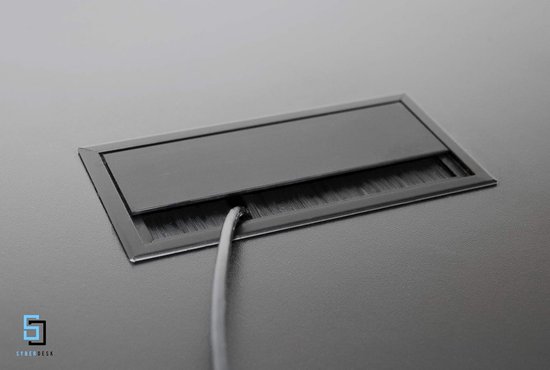 Gaming Bureau met LED Verlichting en USB Poorten - Zwart van Merkloos — afbeelding 5