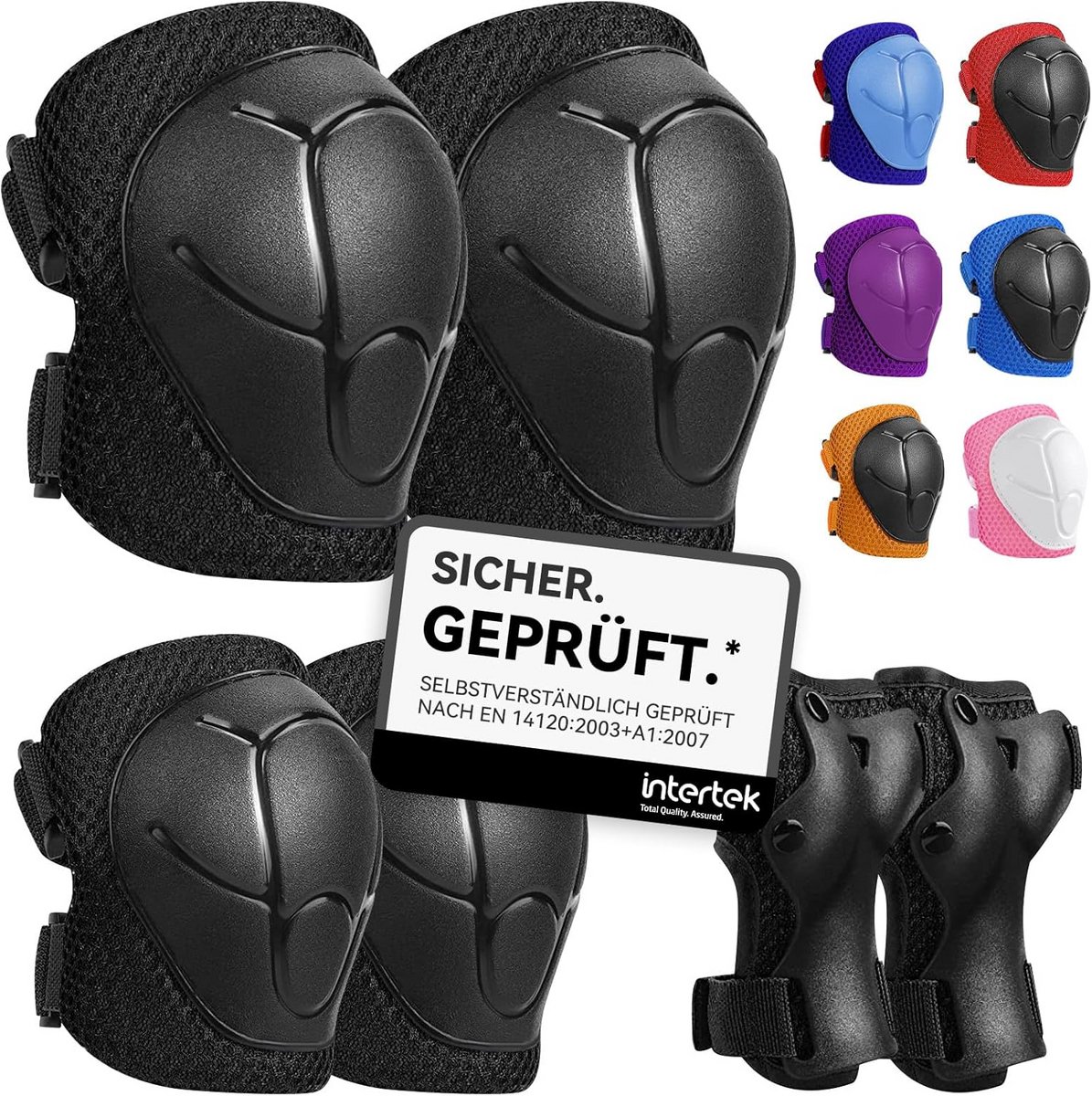 Complete Beschermset voor Kinderen: Knie-, Elleboog- en Polsbeschermers voor Skaten, Scooter en Fietsen