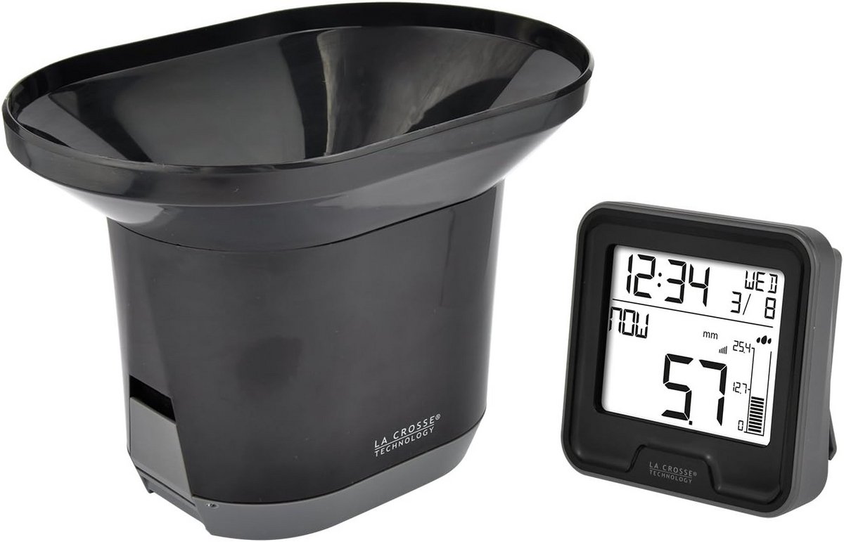 Draadloze Regenmeter met Neerslagalarm en Binnentemperatuurweergave