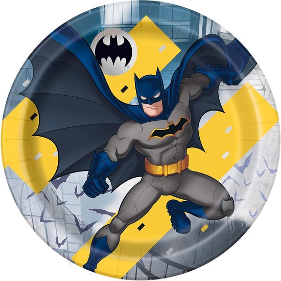 Milieuvriendelijke Papieren Borden Batman Thema Feestartikelen 8 Stuks 23 cm