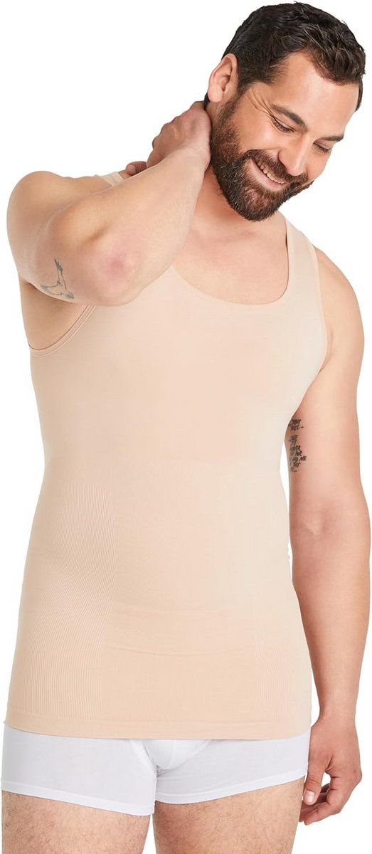Naadloos Compressieshirt Heren met Buikweg-Effect | Figuurvormende Shapewear Tanktop