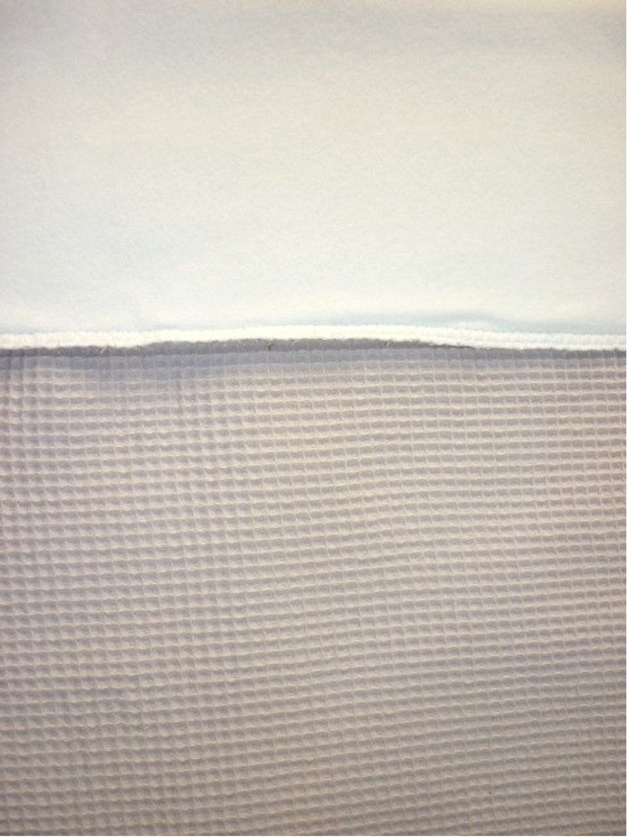 Oogappel Wafelstof Cottonfleece Wiegdeken 75x100 cm Licht Beige-Beige