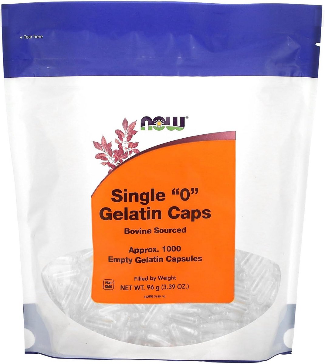 1000 Stuks Lege Gelatine Capsules Maat 0 - Transparant