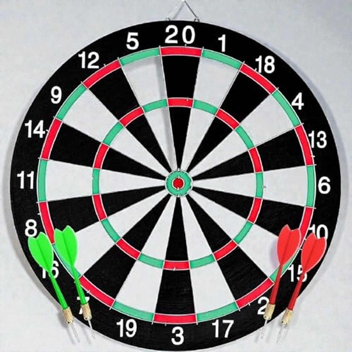 Egoods Dartbord Set - Klassiek Dubbelzijdig Dartspel met 4 Darts - Leren Spelen - Toegankelijk - Inclusief Cijferring - Ideaal Voor Kinderen & Beginners