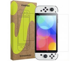 imoshion Screenprotector geschikt voor Nintendo Switch OLED - Gehard Glas, Anti Vingerafdruk Coating, Krasbestendig en UV Werend - Accessoires