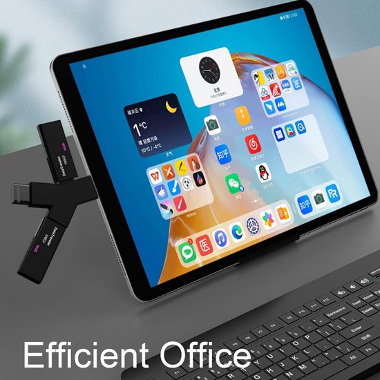 USB Hub 3 Poorten (2x USB 2.0 + 1x USB 3.0) - Mini Externe Adapter voor PC en Laptop - Zwart — afbeelding 3