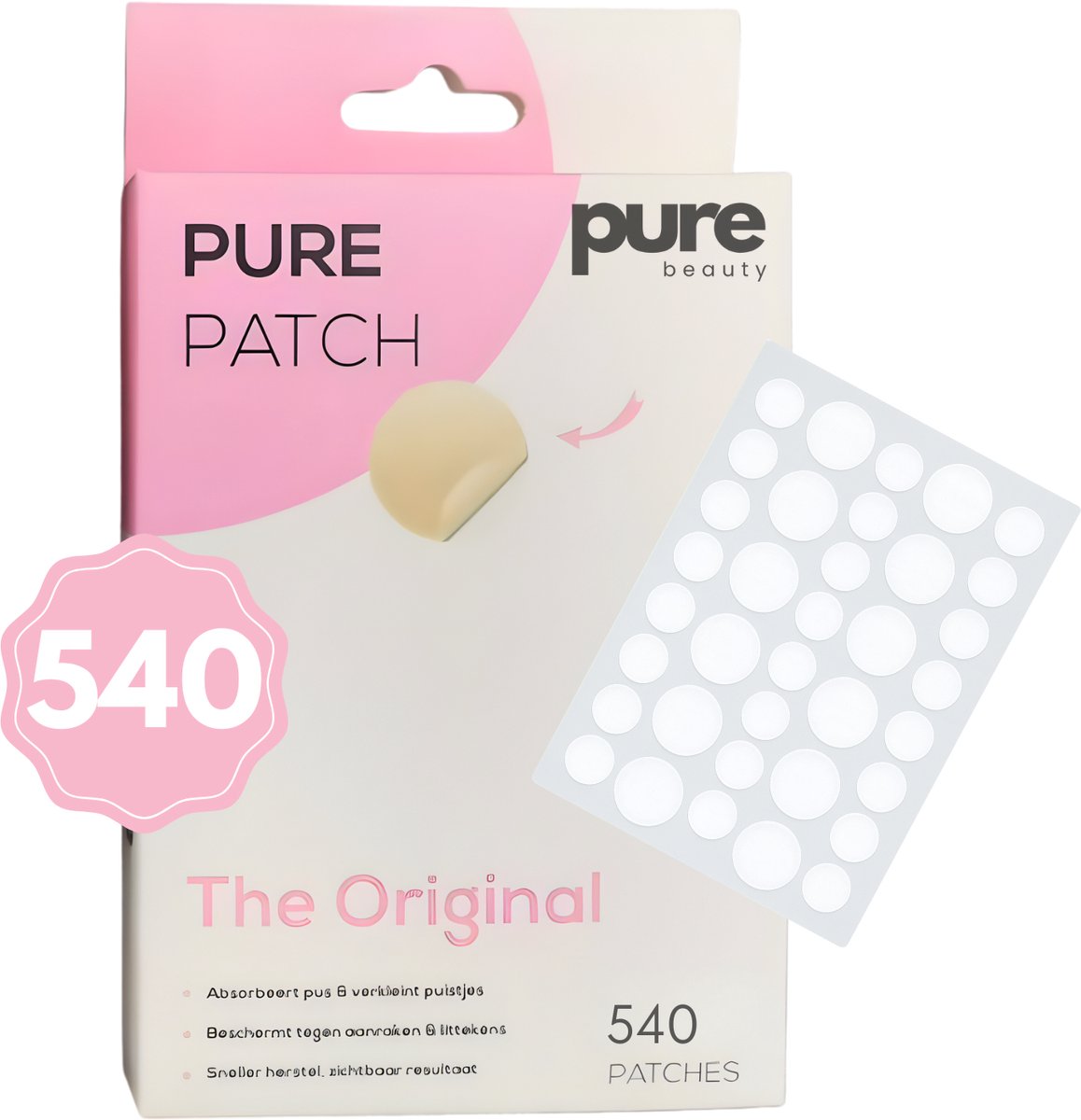 Purebeauty Pure Patch - Pimple Patch - Pimple Patches - 540 - Acne - Puisten Verwijderaar - Pimple Popper - Puisten Creme