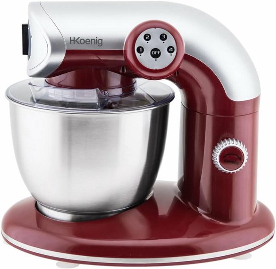 Staande Kneadmachine 5.5L 1000W 4 Snelheden met Accessoires Roestvrijstaal van Merkloos — afbeelding 5