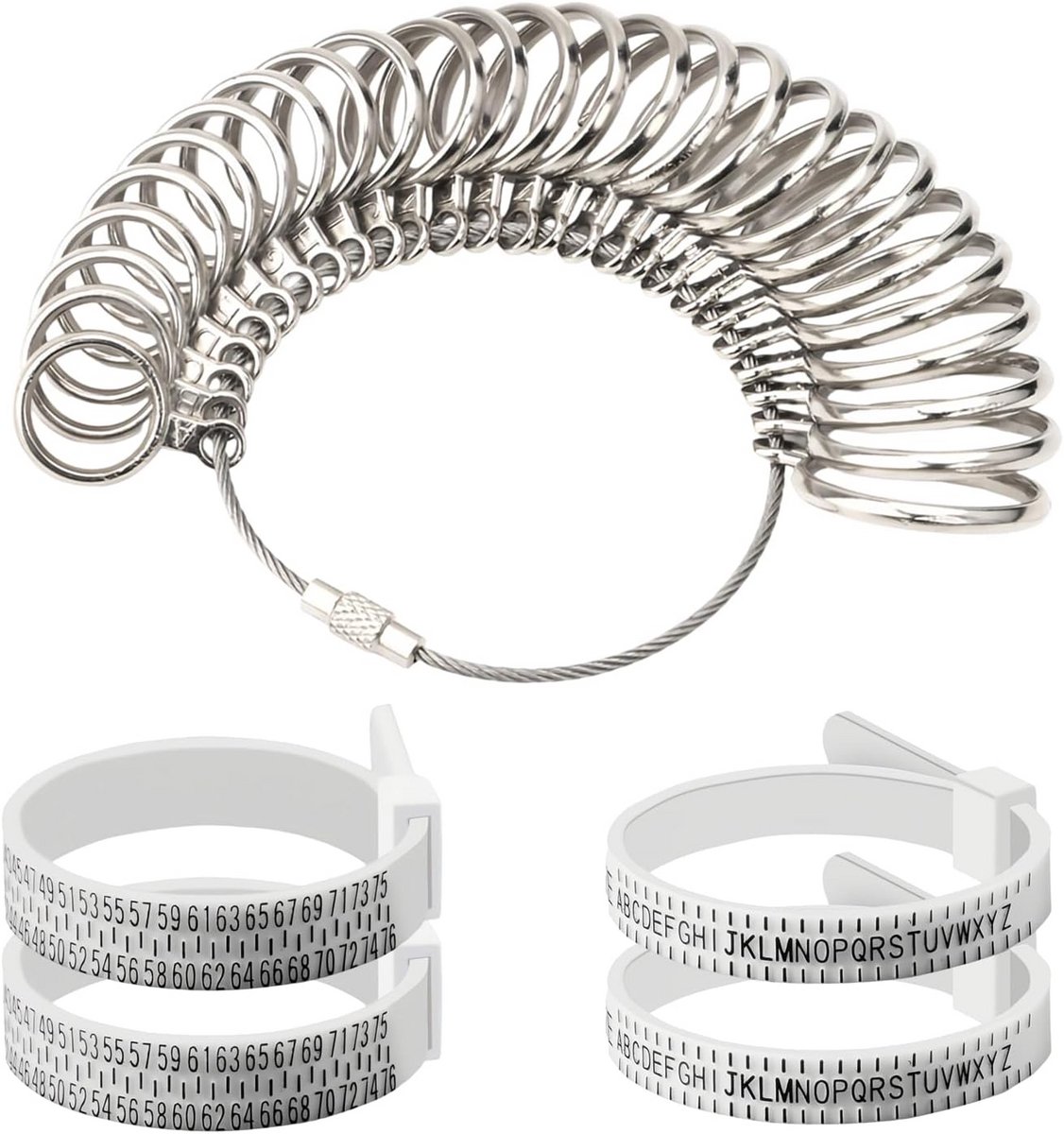 Professionele Ringmaatmeter Set - 5 Delig - Inclusief UK Maten