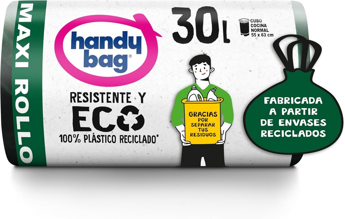Stevige en Milieuvriendelijke Vuilniszakken 30 Liter - 100% Gerecycled en Lekvrij