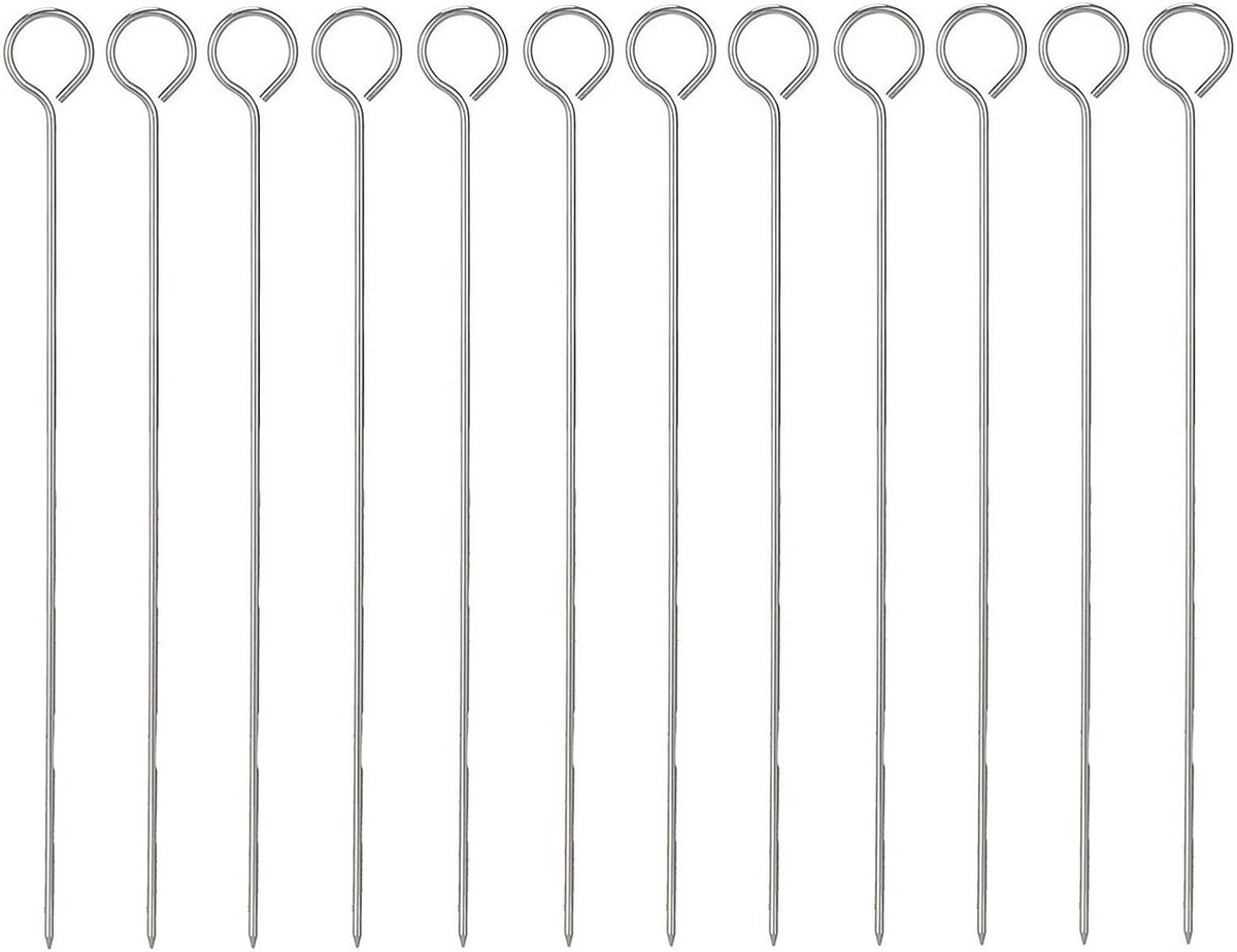 Metalen grillspiesen 35 cm - voor vlees en groenten
