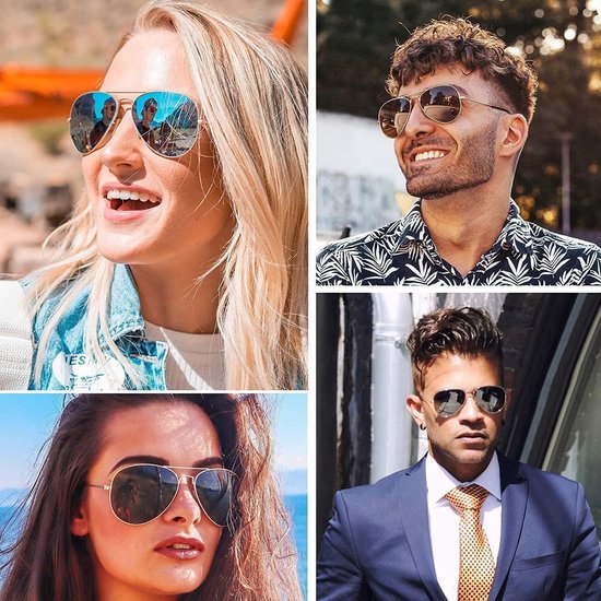 Gepolariseerde Zonnebril Vintage Stijl UV400 Bescherming voor Heren en Dames — afbeelding 3