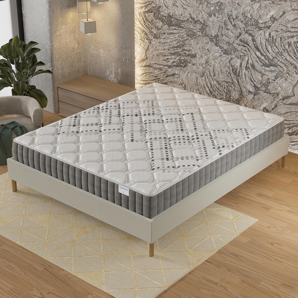 Pocketvering Matras 180x200 cm met Schuim – 20 cm Dik & Stevige Ondersteuning