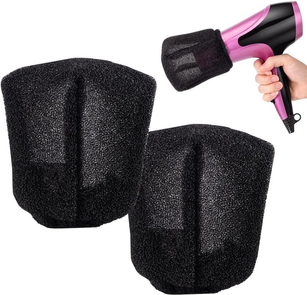 2x Universele Föhn Diffuser Spons - Opvouwbaar & Lichtgewicht voor Krullend Haar