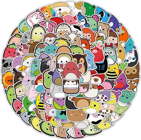100 Stuks Kawaii Cartoon Stickers Set - Waterdicht Vinyl voor Laptop ...