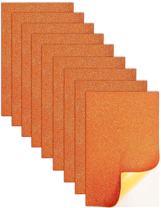 10 Vellen Zilveren Zelfklevende Glitter Vinyl – 30,5 X 30,5 Cm, Permanent, Voor Knutselen En Decoratie