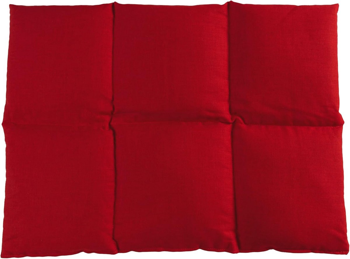 Warm en koud kruidenkussen 6-kamer (40x30 cm) - Natuurlijk & Biologisch - Rood