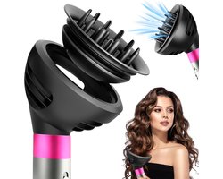 Haar Diffusor Opzetstukken geschikt voor Dyson Airwrap HS05 HS01 HS08 - Dubbele Luchtstroomkoepel & Diffuse Modi - voor Krullend Haar, Golven en Volume, stylen van diverse kapsels - zwart