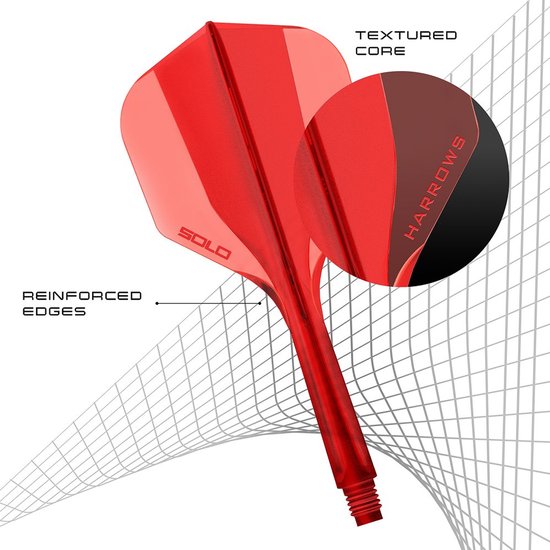 Harrows Solo Red NO6 - Dart Flights van Harrows — afbeelding 4