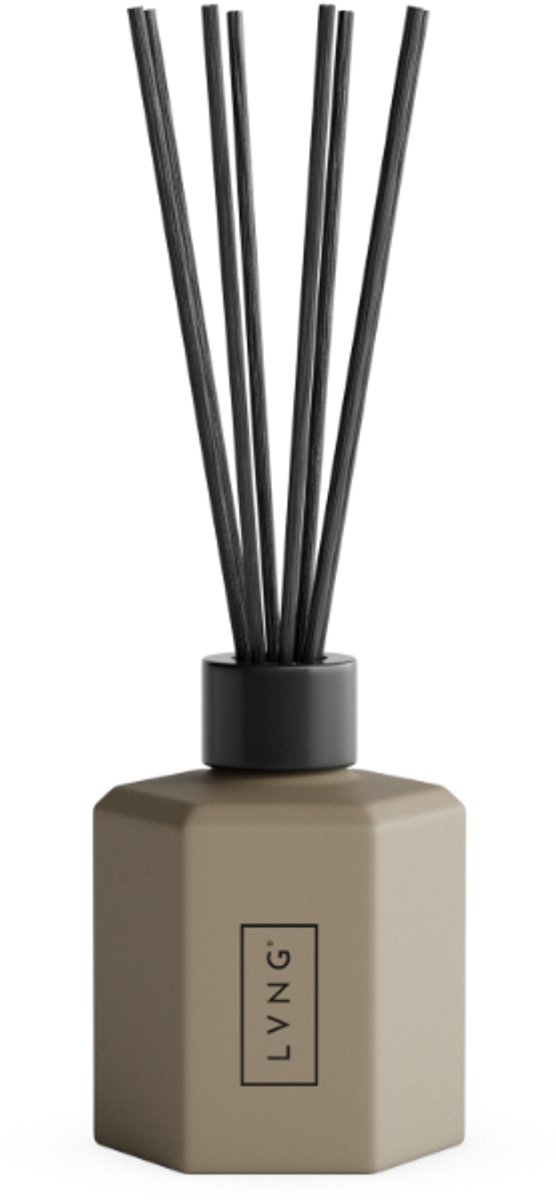 LVNG Geurstokjes Casablanca - Geurdiffuser - Warm en Zwoel - 100ml - Huisparfum in cadeauverpakking - Luchtverfrisser | Saffraan & Cederhout