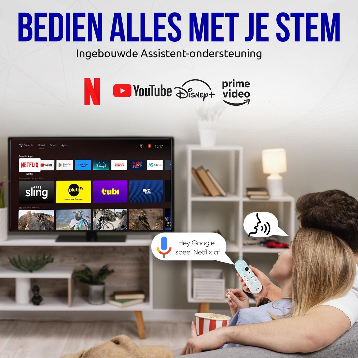CASA LUMA Android TV Stick 4K Ultra HD –WiFi 6 – Google Assistant & Spraakbediening – Smart TV Box – Netflix , YouTube, Disney+ - Google Play – Chromecast Alternatief — cadeau in Elektronica - foto 6