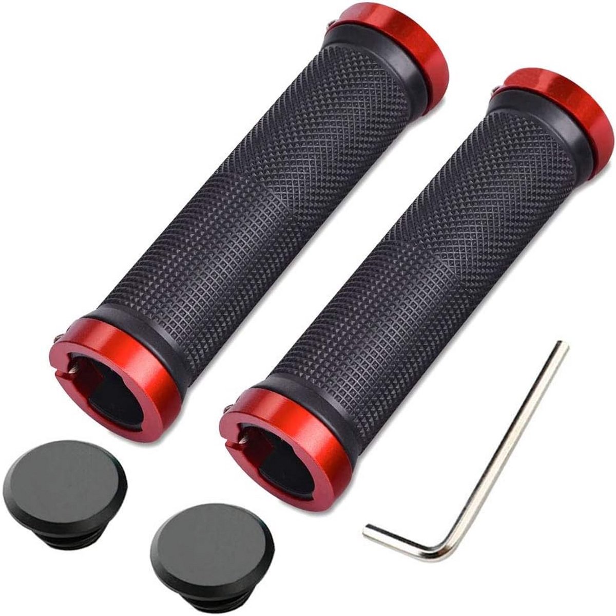 Ergonomische Mountainbike Handgrepen met Dubbele Vergrendeling Antislip Rubber Grip