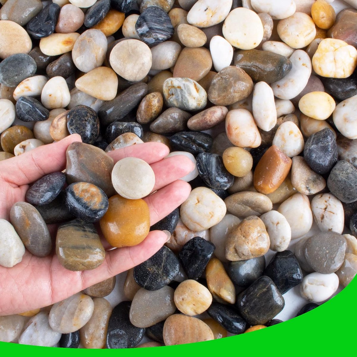 Natuurlijke Siergrind Kiezels voor Planten, Tuin en Aquarium (1-2 Inch, 1,4 kg)