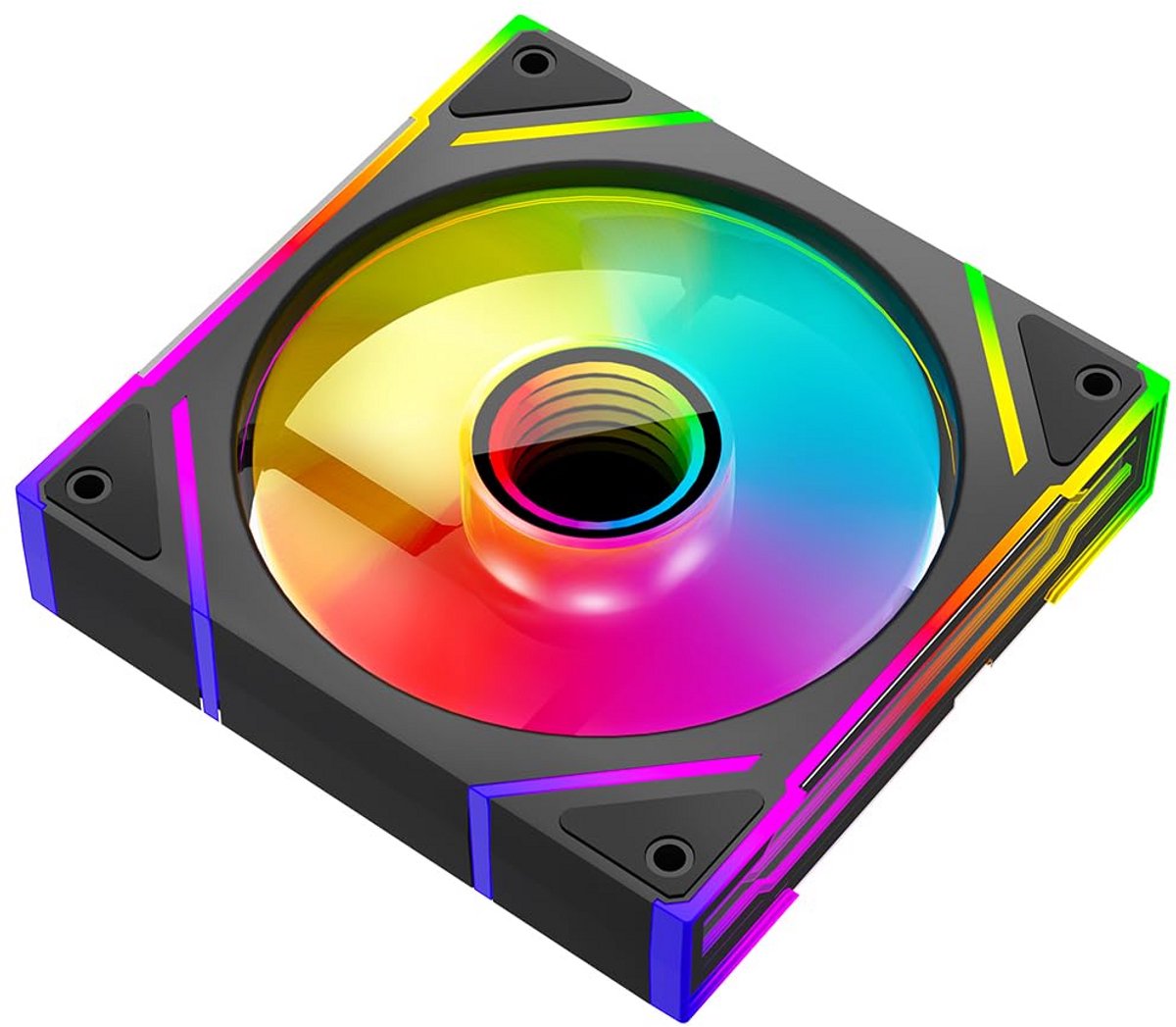 120mm Infinite Mirror ARGB PC Fan met PWM Regelaar en ARGB Effect